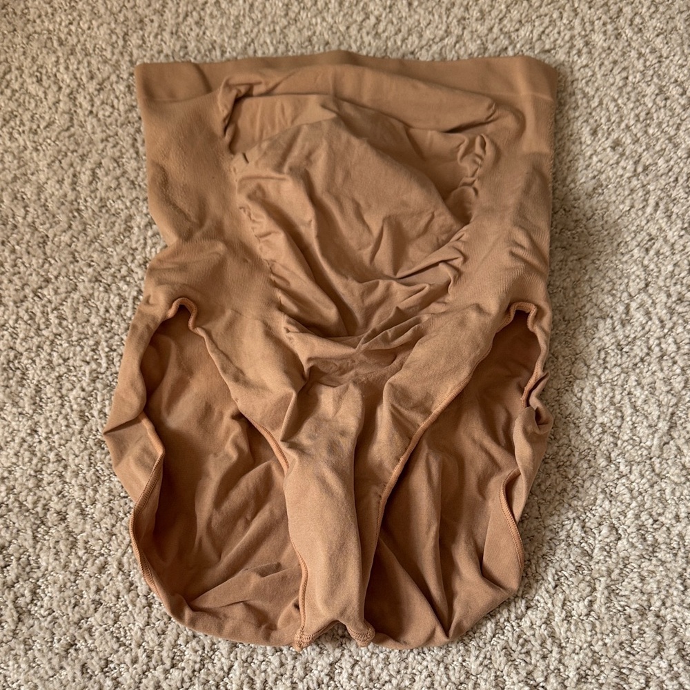 Tan Maternity Shapewear Bodysuit